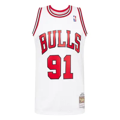 Mitchell & Ness Póló 'NBA Chicago Bulls Dennis Rodman' tűzpiros / fekete / fehér