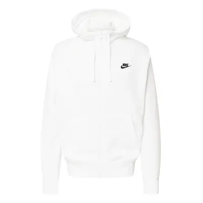 Nike Sportswear Tréning dzseki 'Club Fleece' fekete / fehér