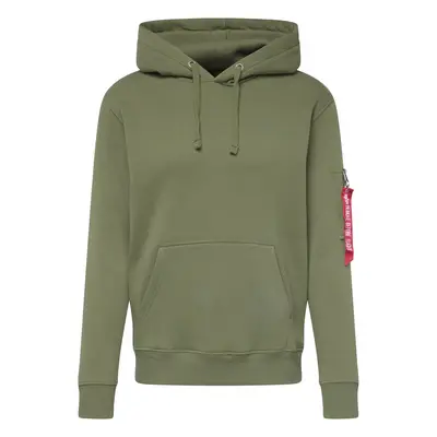 ALPHA INDUSTRIES Tréning póló olíva / piros