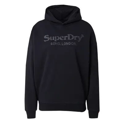 Superdry Tréning póló 'VENUE METALLIC' fekete / ezüst