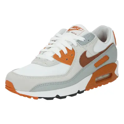 Nike Sportswear Rövid szárú sportcipők 'AIR MAX 90' barna / konyak / világosszürke / fehér