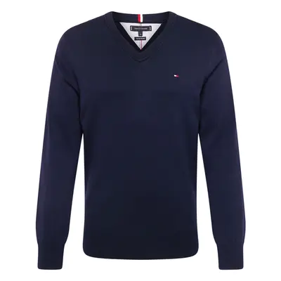 TOMMY HILFIGER Pulóver tengerészkék / piszkosfehér