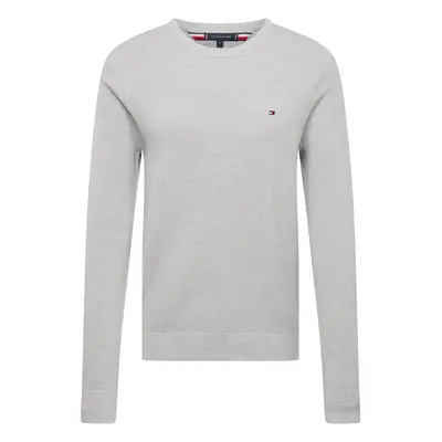 TOMMY HILFIGER Pulóver 'ESSENTIAL' tengerészkék / világosszürke / piros / fehér