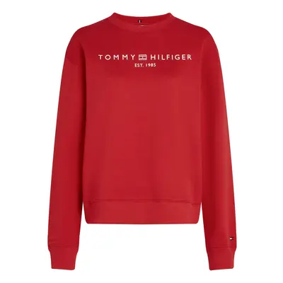 TOMMY HILFIGER Tréning póló rikító piros / fehér