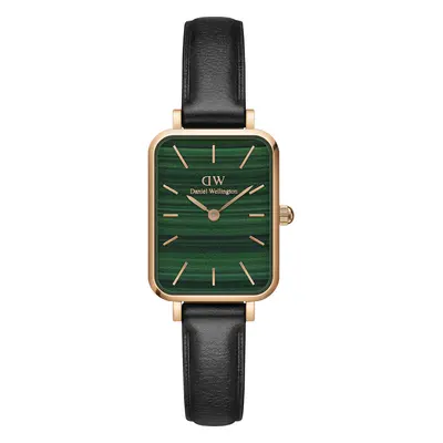 Daniel Wellington Analóg órák 'Quadro Pressed Sheffield RG Green' rózsaszín arany / zöld / feket