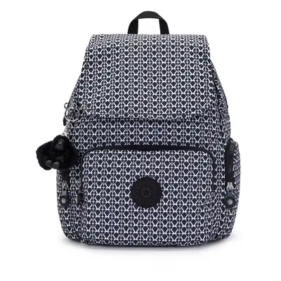 KIPLING Hátizsák 'CITY ZIP' fekete / fehér