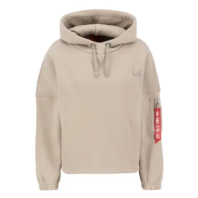 ALPHA INDUSTRIES Tréning póló homok / piros / fehér