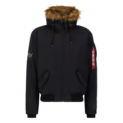 ALPHA INDUSTRIES Téli dzseki barna melír / vérvörös / fekete