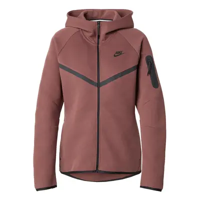 Nike Sportswear Tréning dzseki 'TECH FLEECE 2' burgundi vörös / fekete