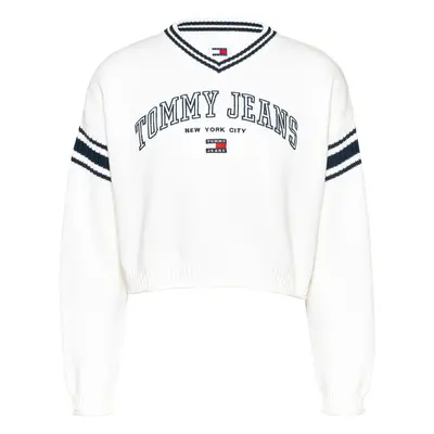 Tommy Jeans Pulóver tengerészkék / piros / fehér