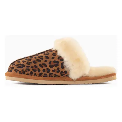 Minnetonka Papucs 'Leopard' krém / barna / fekete