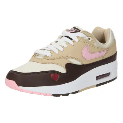 Nike Sportswear Rövid szárú sportcipők 'AIR MAX 1' bézs / elefántcsont / csokoládé / rózsaszín