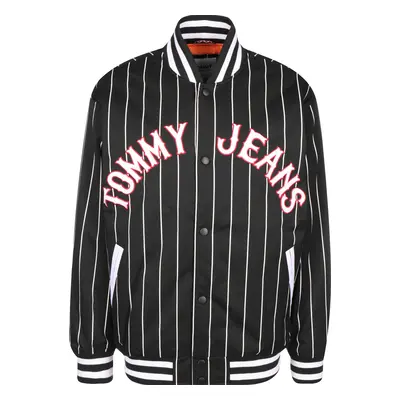 Tommy Jeans Átmeneti dzseki piros / fekete / fehér