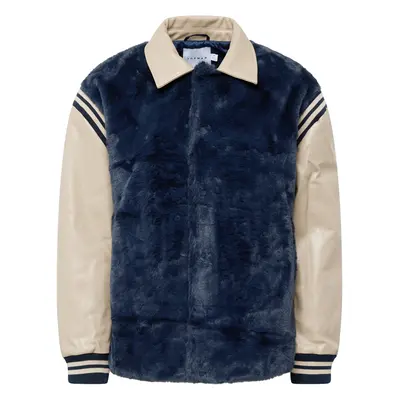 TOPMAN Átmeneti dzseki 'Varsity' bézs / tengerészkék