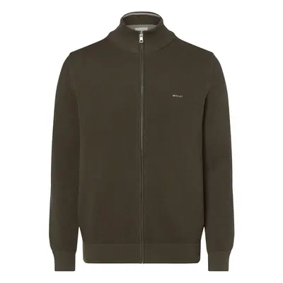 GANT Kardigán khaki / fehér