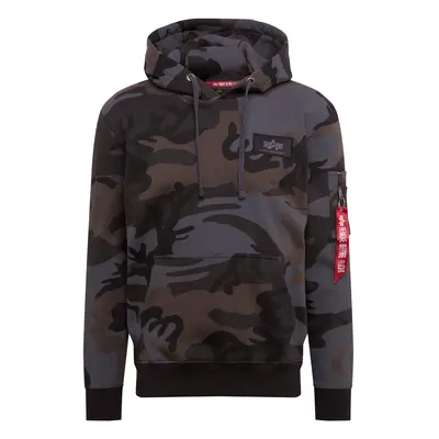 ALPHA INDUSTRIES Tréning póló galambkék / barna / antracit / fehér