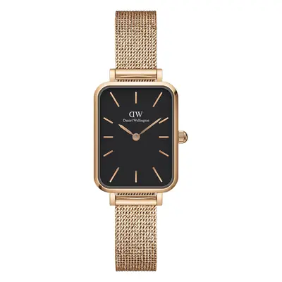 Daniel Wellington Analóg órák 'Quadro Pressed Melrose RG Black' rózsaszín arany / fekete