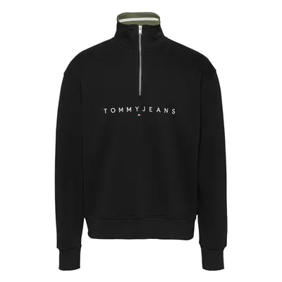 Tommy Jeans Tréning póló fekete / fehér