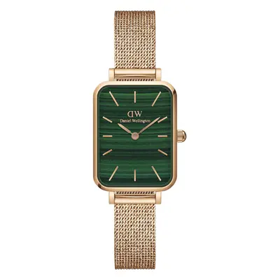 Daniel Wellington Analóg órák 'Quadro Pressed Melrose RG Green' rózsaszín arany / fenyő / fűzöld