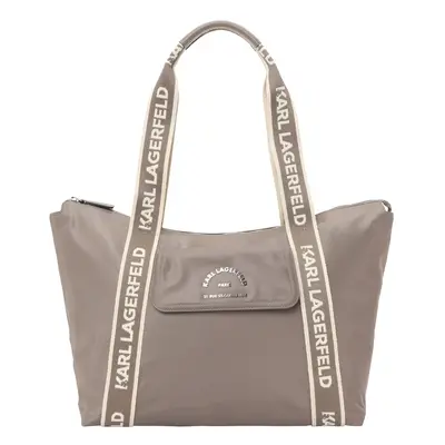 Karl Lagerfeld Shopper táska 'Rue St-Guillaume' bézs / taupe / ezüst