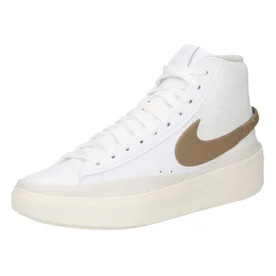 Nike Sportswear Magas szárú sportcipők 'BLAZER PHANTOM' barna / fehér