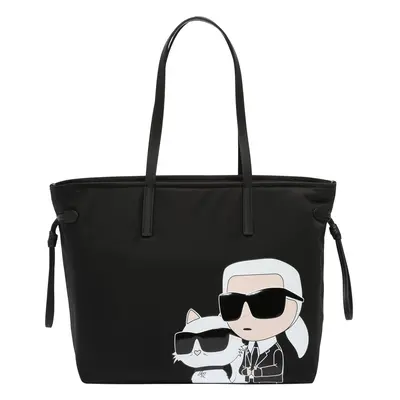 Karl Lagerfeld Shopper táska 'Ikonik 2.0' bézs / fekete / fehér