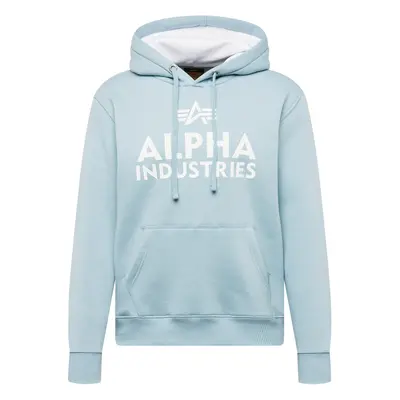 ALPHA INDUSTRIES Tréning póló bazaltszürke / fehér