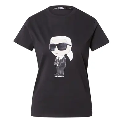 Karl Lagerfeld Póló 'Ikonik 2.0' fekete / fehér