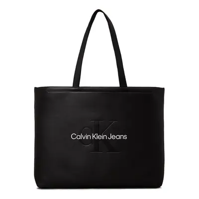 Calvin Klein Jeans Shopper táska fekete / fehér