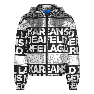 KARL LAGERFELD JEANS Átmeneti dzseki fekete / ezüst