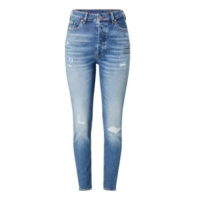 SCOTCH & SODA Farmer 'The Line high rise skinny in organic cot' kék farmer