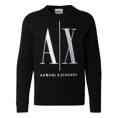 ARMANI EXCHANGE Tréning póló fekete / fehér