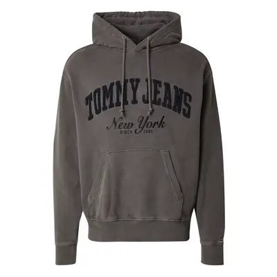 Tommy Jeans Tréning póló sötétszürke / fekete