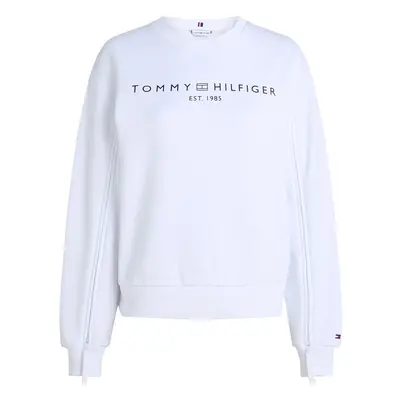 TOMMY HILFIGER Tréning póló fekete / fehér