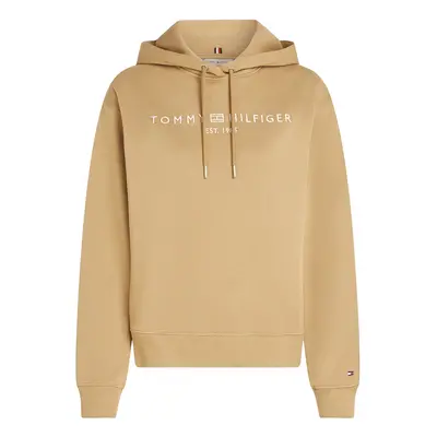 TOMMY HILFIGER Tréning póló khaki / fehér