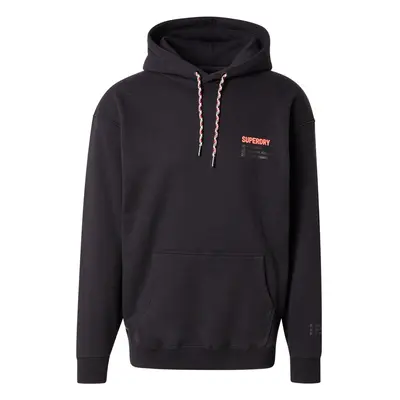 Superdry Tréning póló világosszürke / mandarin / fekete