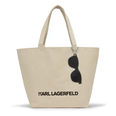 Karl Lagerfeld Shopper táska ' SUNGLASSES REVERSIBLE ' fekete