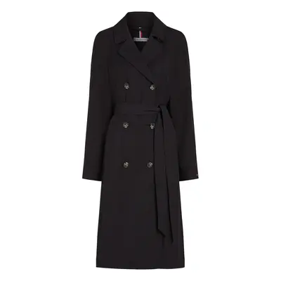 TOMMY HILFIGER Átmeneti kabátok 'ESSENTIAL FLUID TRENCH' fekete