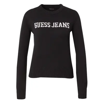 GUESS JEANS Pulóver fekete / fehér