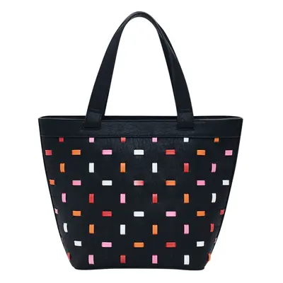 Desigual Shopper táska narancs / rózsaszín / piros / fekete