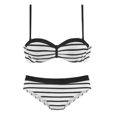 LASCANA Bikini fekete / fehér