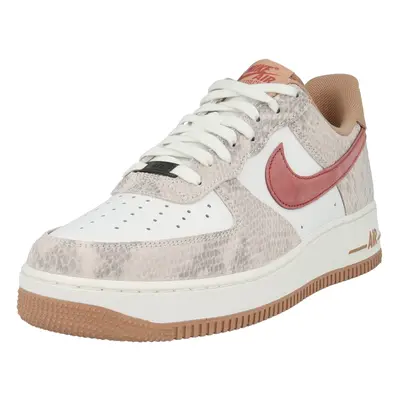 Nike Sportswear Rövid szárú sportcipők 'AIR FORCE 1' bézs / bazaltszürke / burgundi vörös / fehé