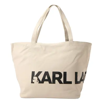 Karl Lagerfeld Shopper táska 'ESSENTIAL' krém / fekete