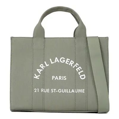 Karl Lagerfeld Shopper táska zöld / fehér