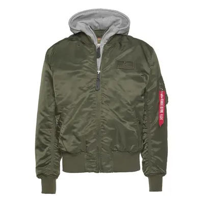 ALPHA INDUSTRIES Átmeneti dzseki szürke melír / olíva / piros / fehér