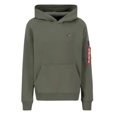 ALPHA INDUSTRIES Tréning póló olíva / sötétvörös