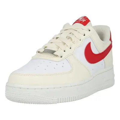 Nike Sportswear Rövid szárú sportcipők 'Air Force 07 Better' elefántcsont / piros / fehér