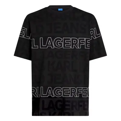 KARL LAGERFELD JEANS Póló fekete / fehér