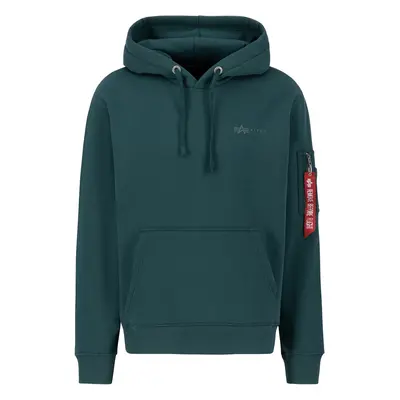 ALPHA INDUSTRIES Tréning póló sötétzöld / piros