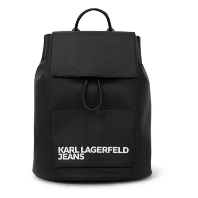 KARL LAGERFELD JEANS Hátizsák ' BACKPACK MIT UMSCHLAGKLAPPE ' fekete